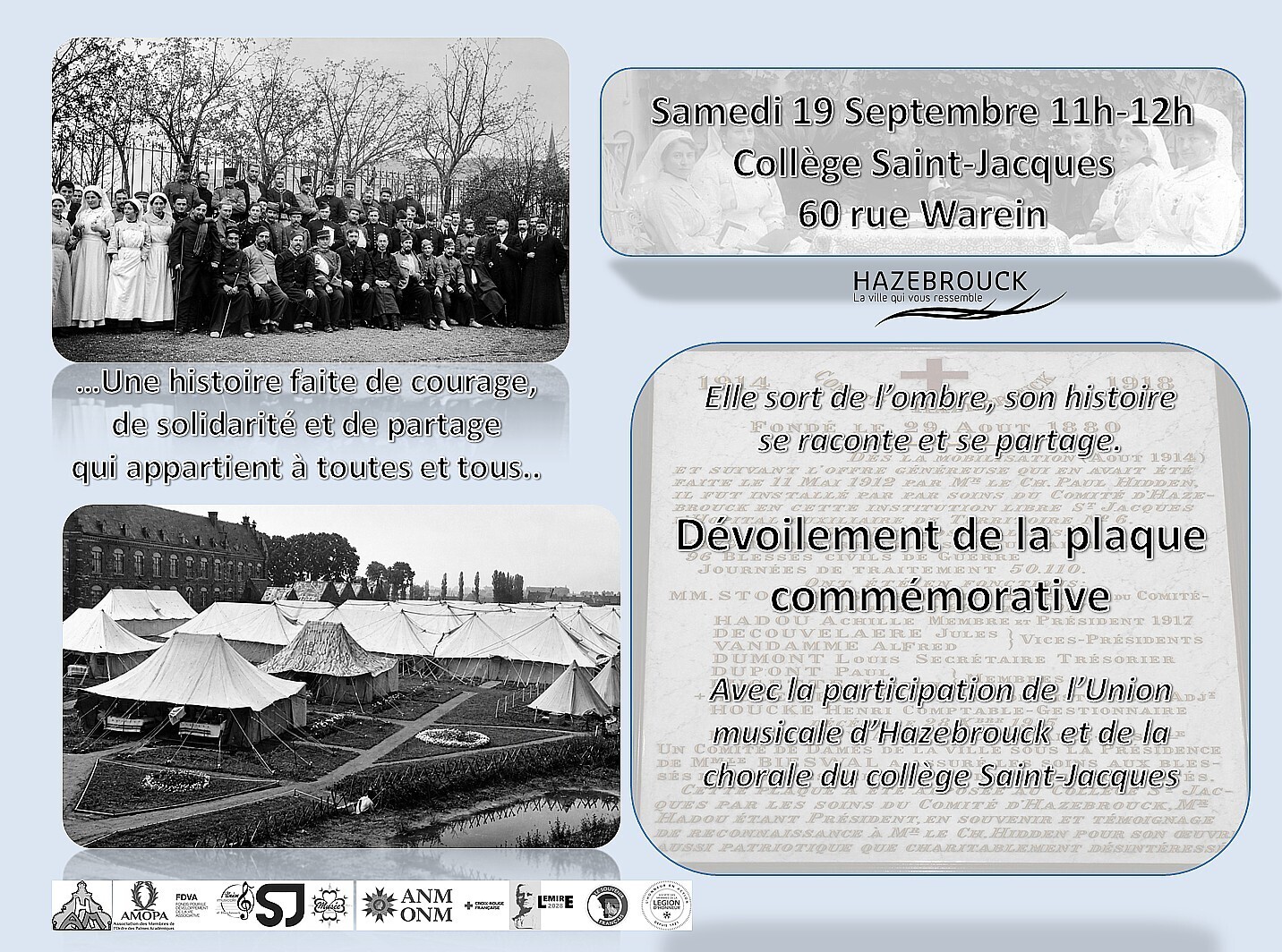 La plaque commémorative sort de l’ombre