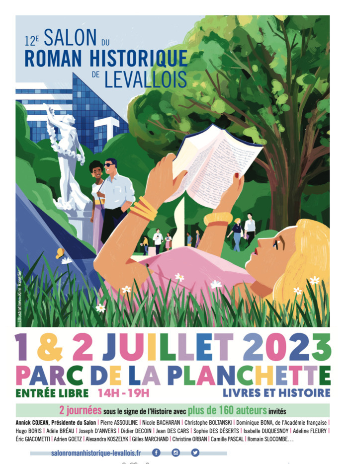 1er et 2 juillet c'est le SALON DU ROMAN HISTORIQUE DE LEVALLOIS