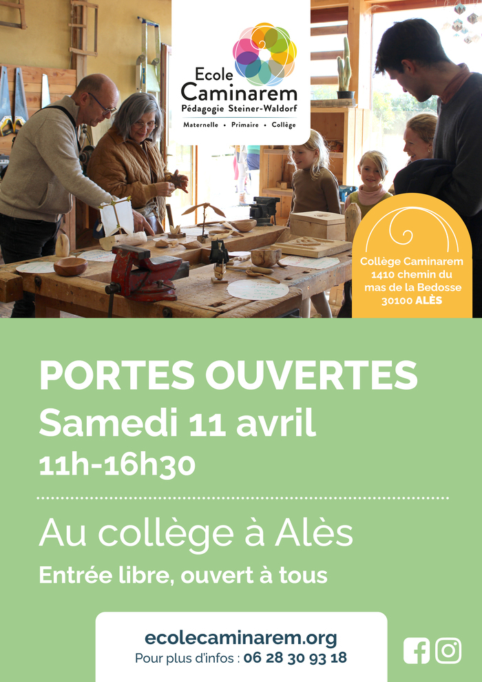 JOURNÉE PORTES OUVERTES SAMEDI 11 AVRIL 2026 11h > 16h30
