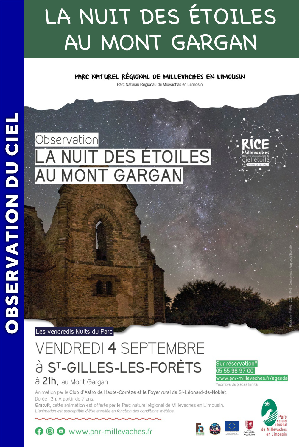 MILLEVACHES - La nuit des étoiles au Mont Gargan