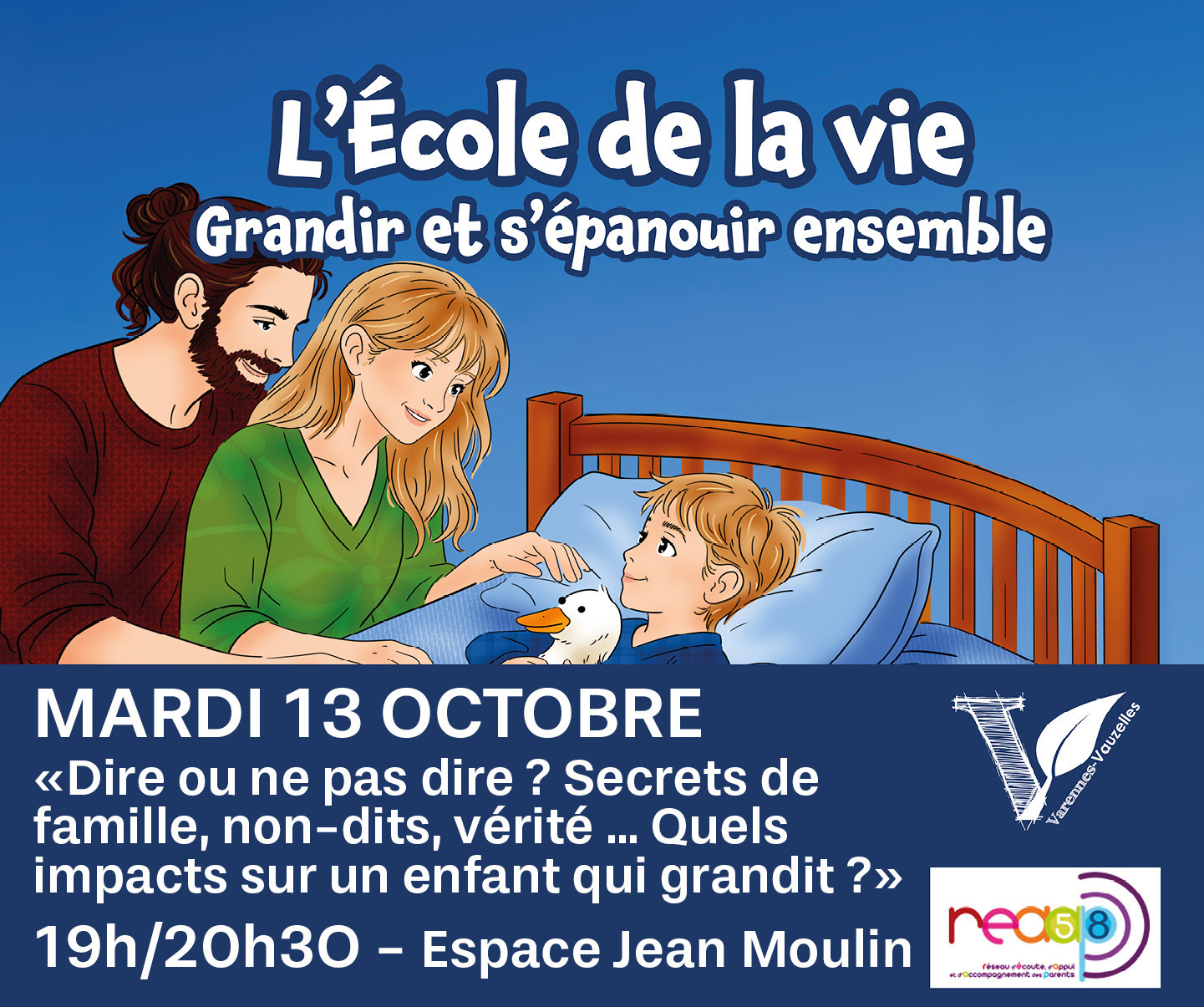 Rencontre parentalité – "Dire ou ne pas dire ? Secrets de famille, non-dits, vérité… quels impacts pour un enfant qui grandit ?"