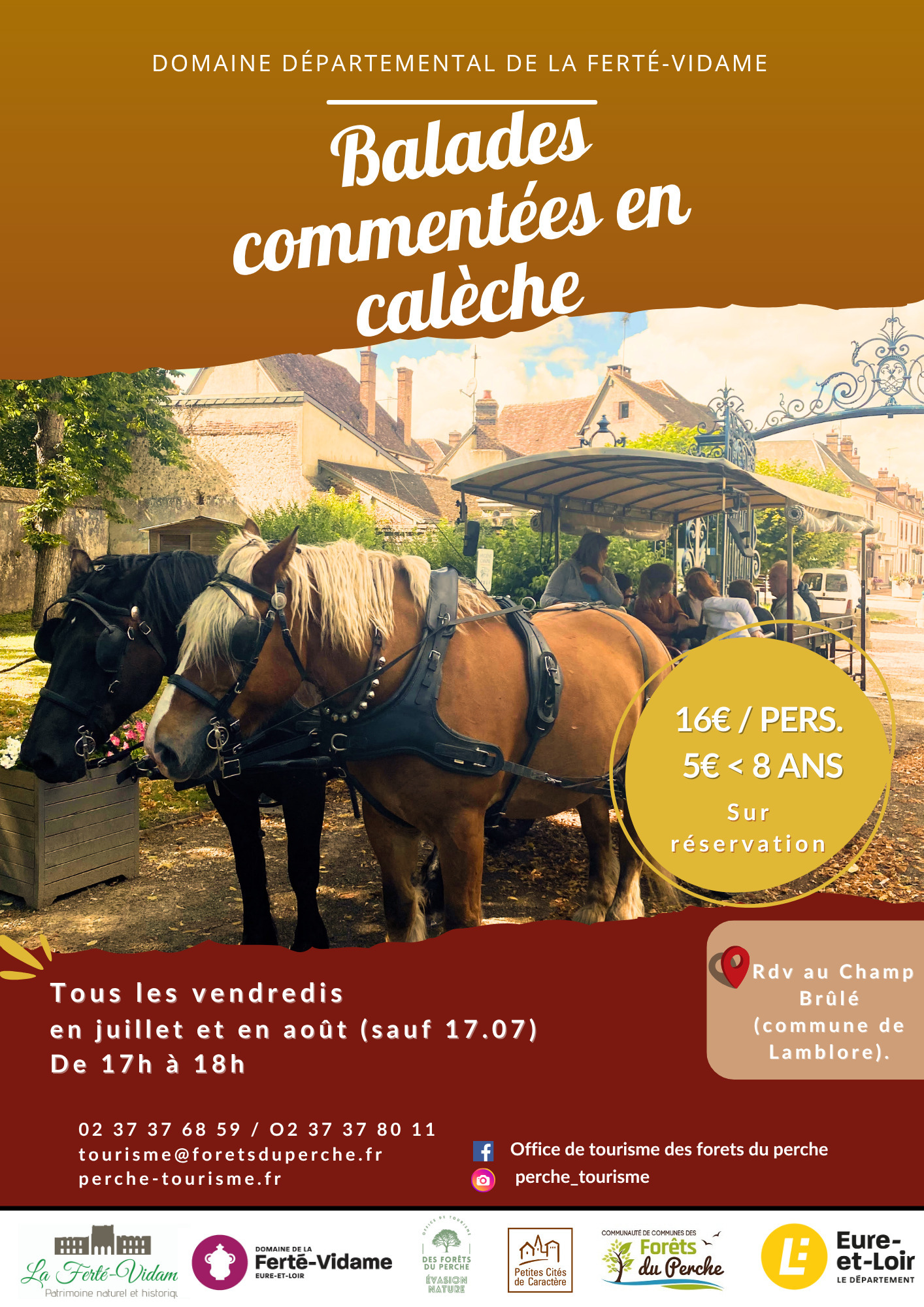 Balade en calèche commentée du Domaine de la Ferté-Vidame