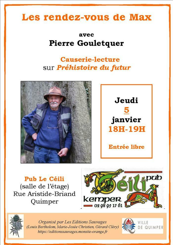 Pierre Gouletquer, archéologue et préhistorien au CNRS pendant 40 ans, présentera la nouvelle édition augmentée de son ouvrage "Préhistoire du futur" (éditions Anacharsis). Il en lira des extraits.