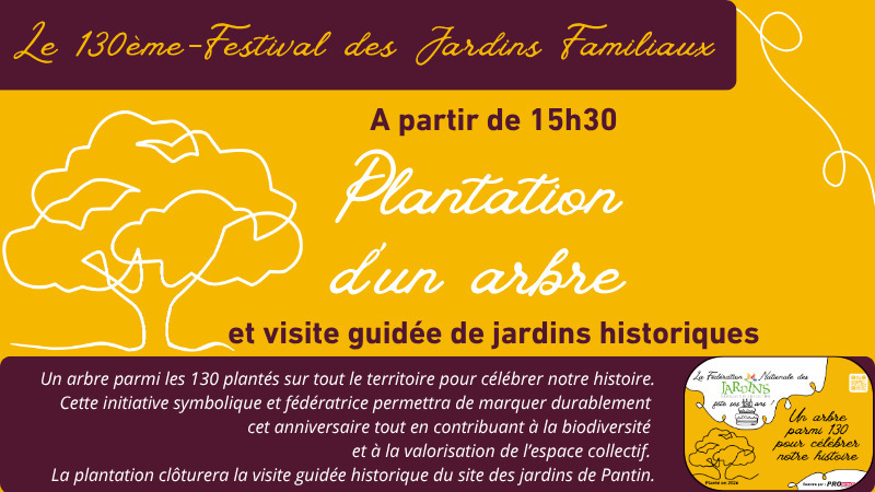 130e  Festival des jardins familiaux - Plantation d'un arbre