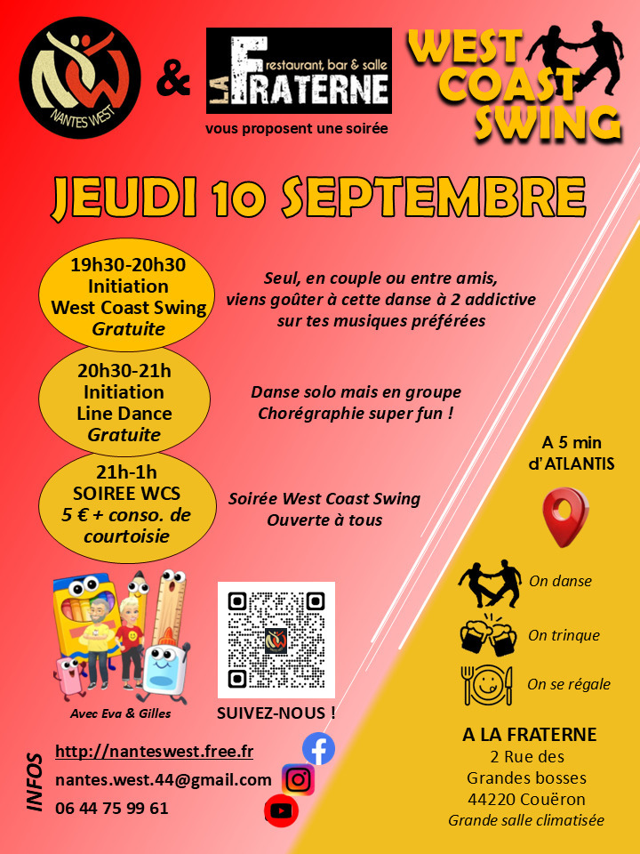 Initiations West Coast Swing & Line Dance + Soirée WCS