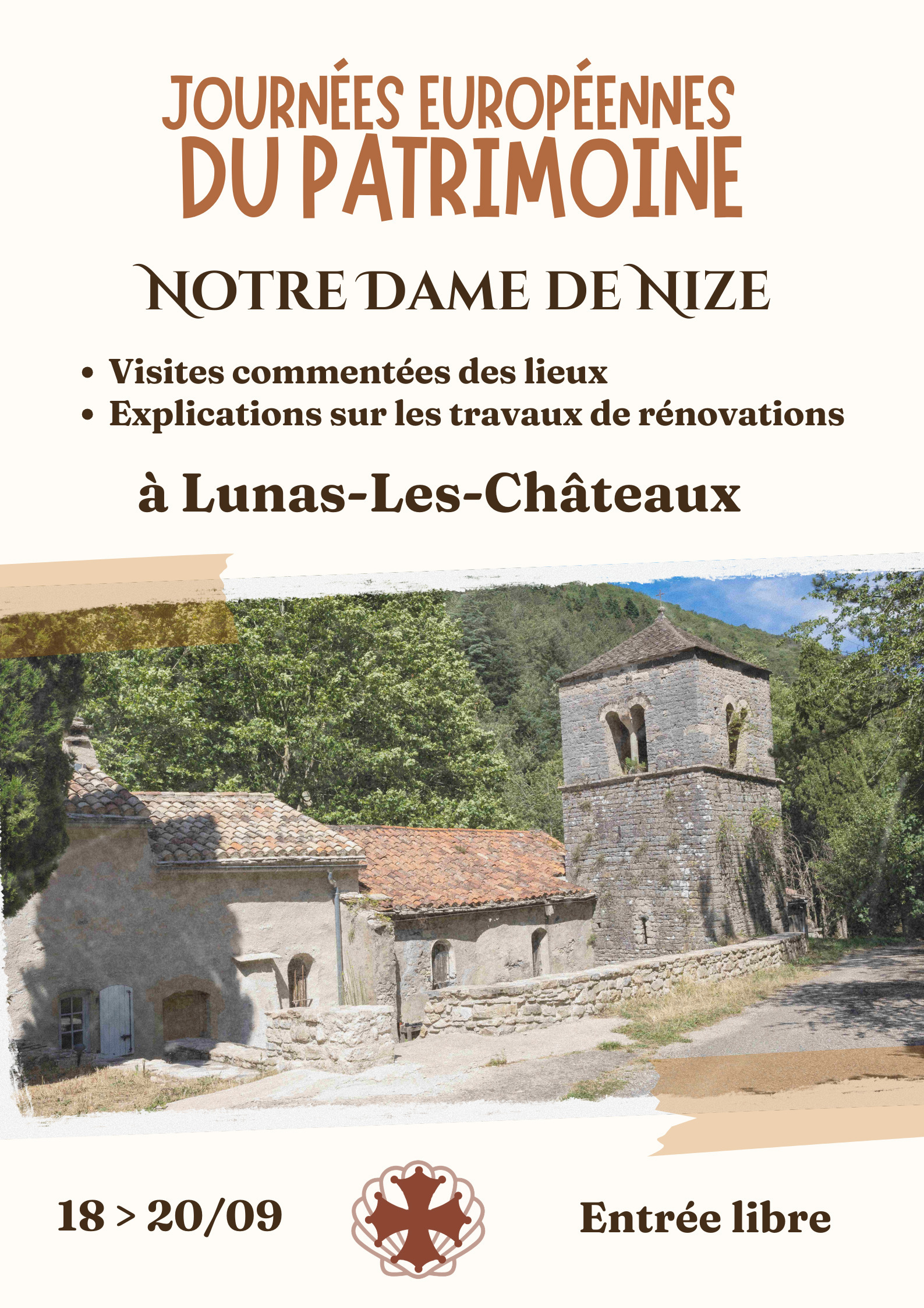 Visites guidées de la chapelle Notre-Dame de Nize et de la fontaine avec explications des travaux de restauration