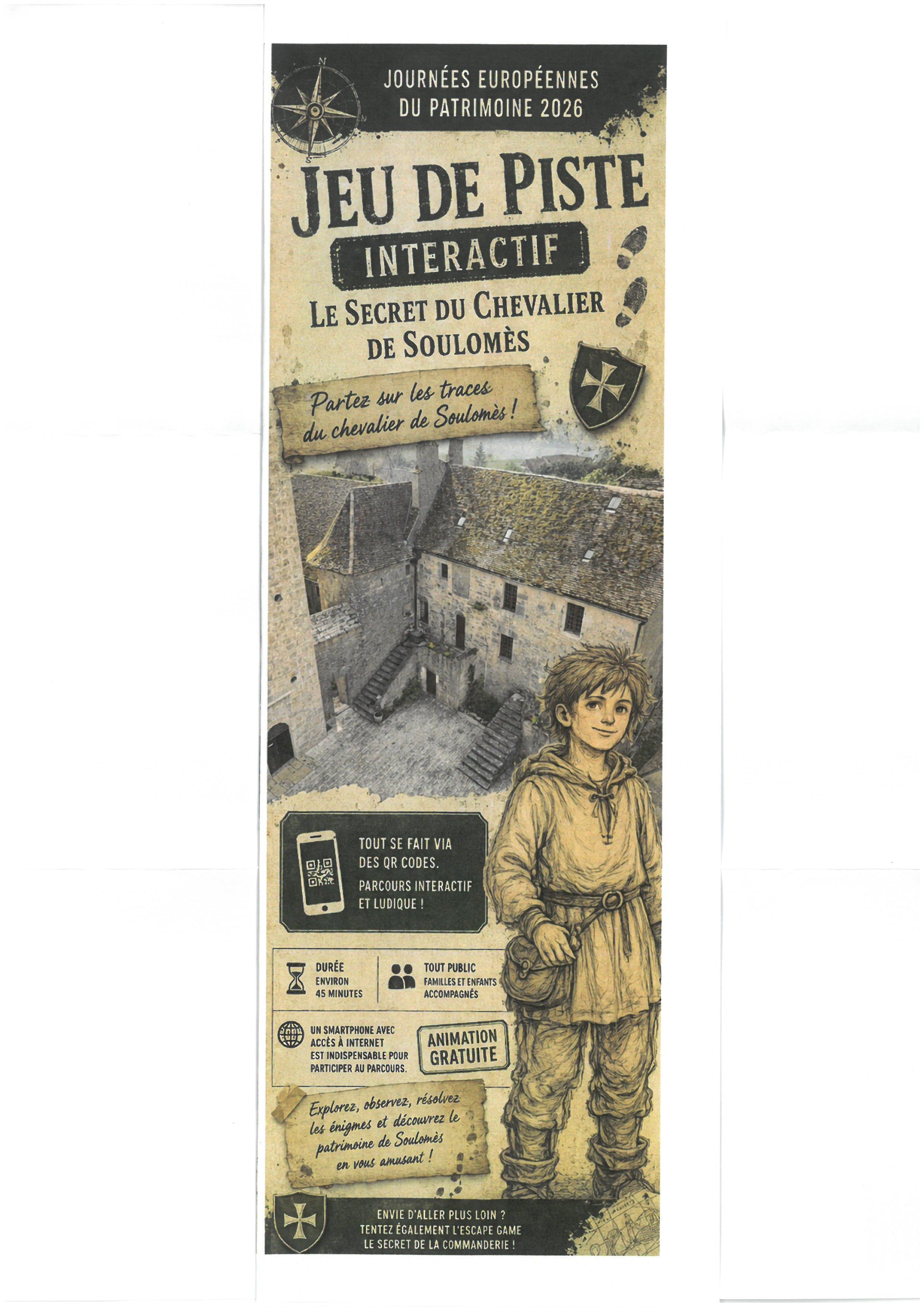 Partez sur les traces du Chevalier de Soulomès ! Jeu de piste interactif