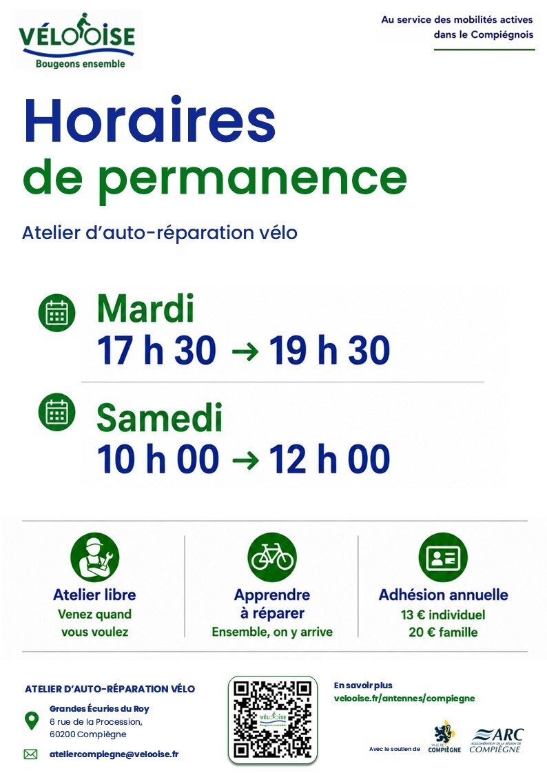Atelier d'auto-réparation du mardi soir à Compiègne