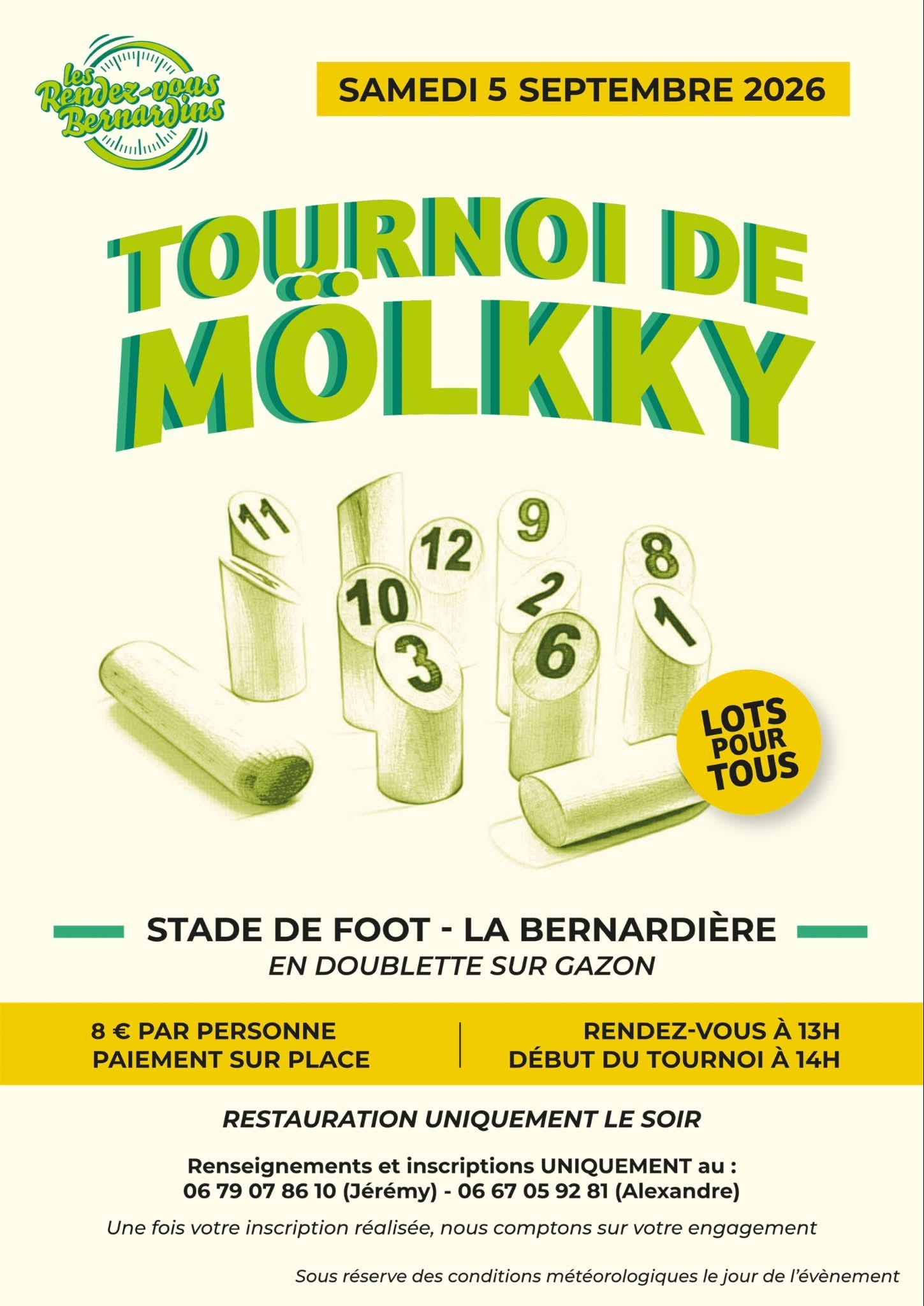 Tournoi de Mölkky par les Rendez-vous Bernardins