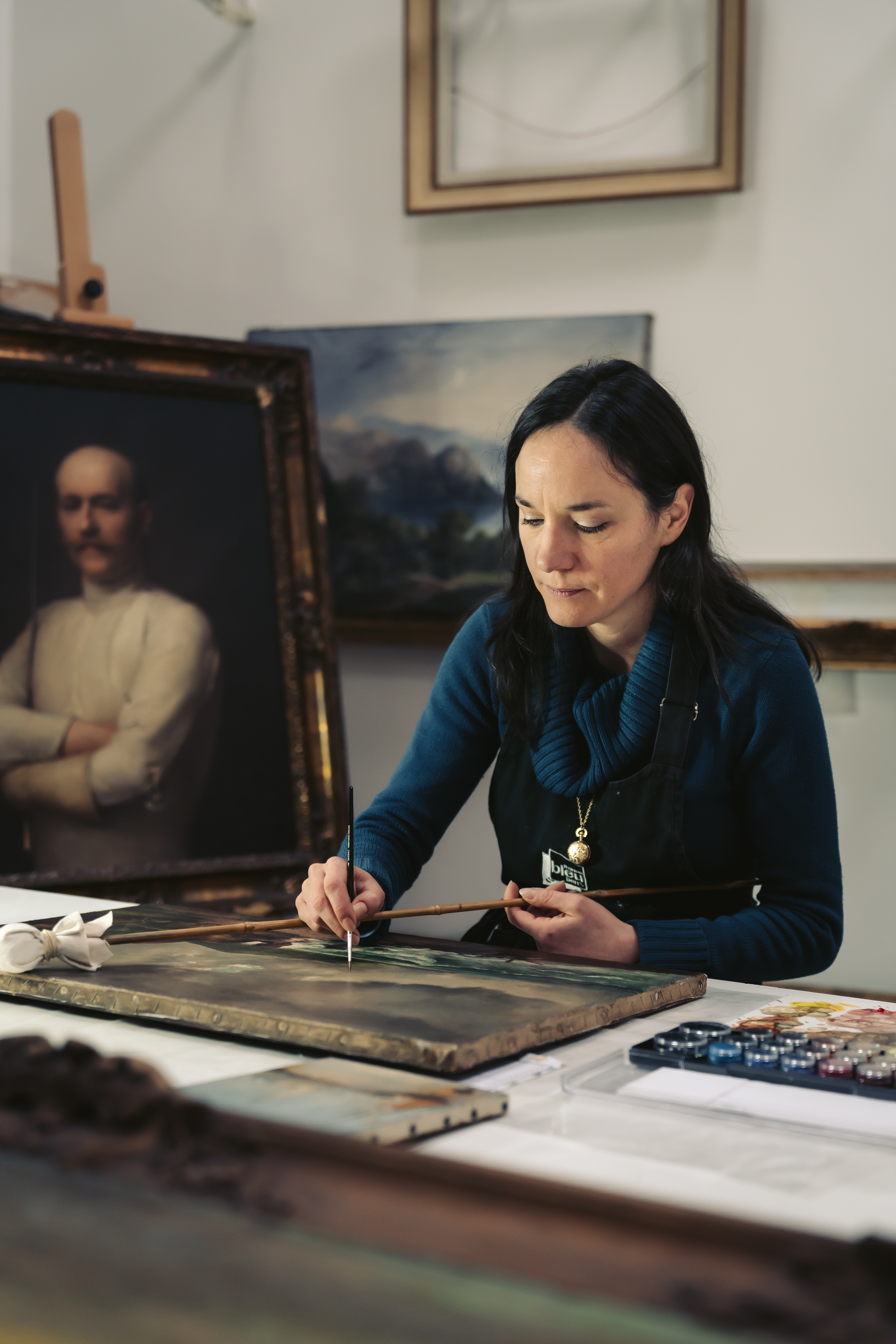Découverte et visite d'un atelier de restauration de peintures