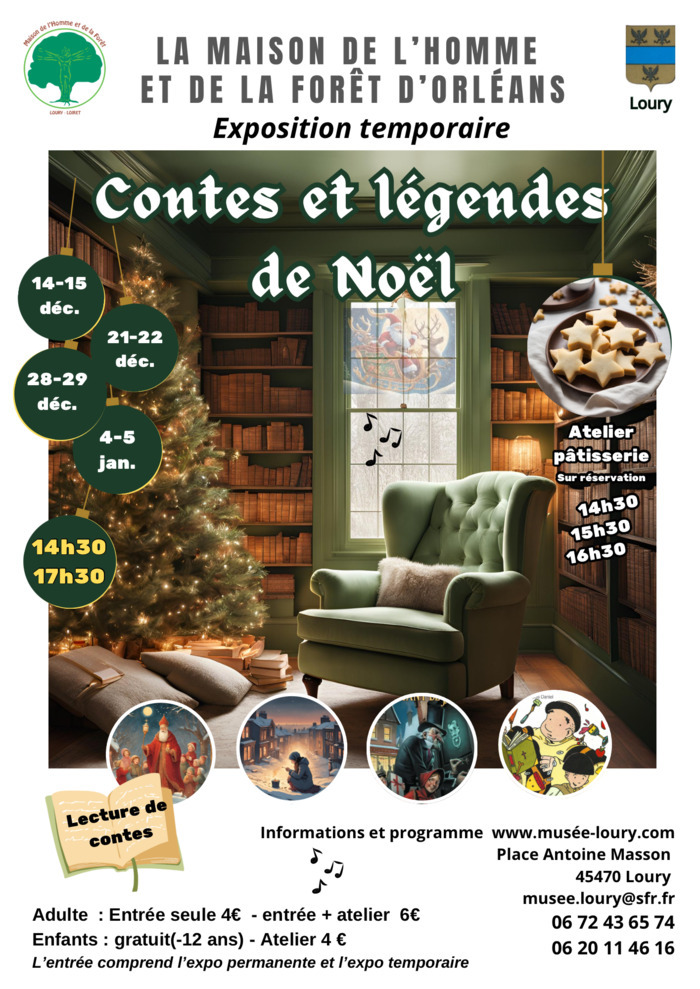 Découvrez à partir du 14 décembre, une exposition sur l'histoire des contes et légendes de Noël, retrouvez la magie de Noël et participez à nos ateliers pâtisserie. Venez partager ce moment en fami...