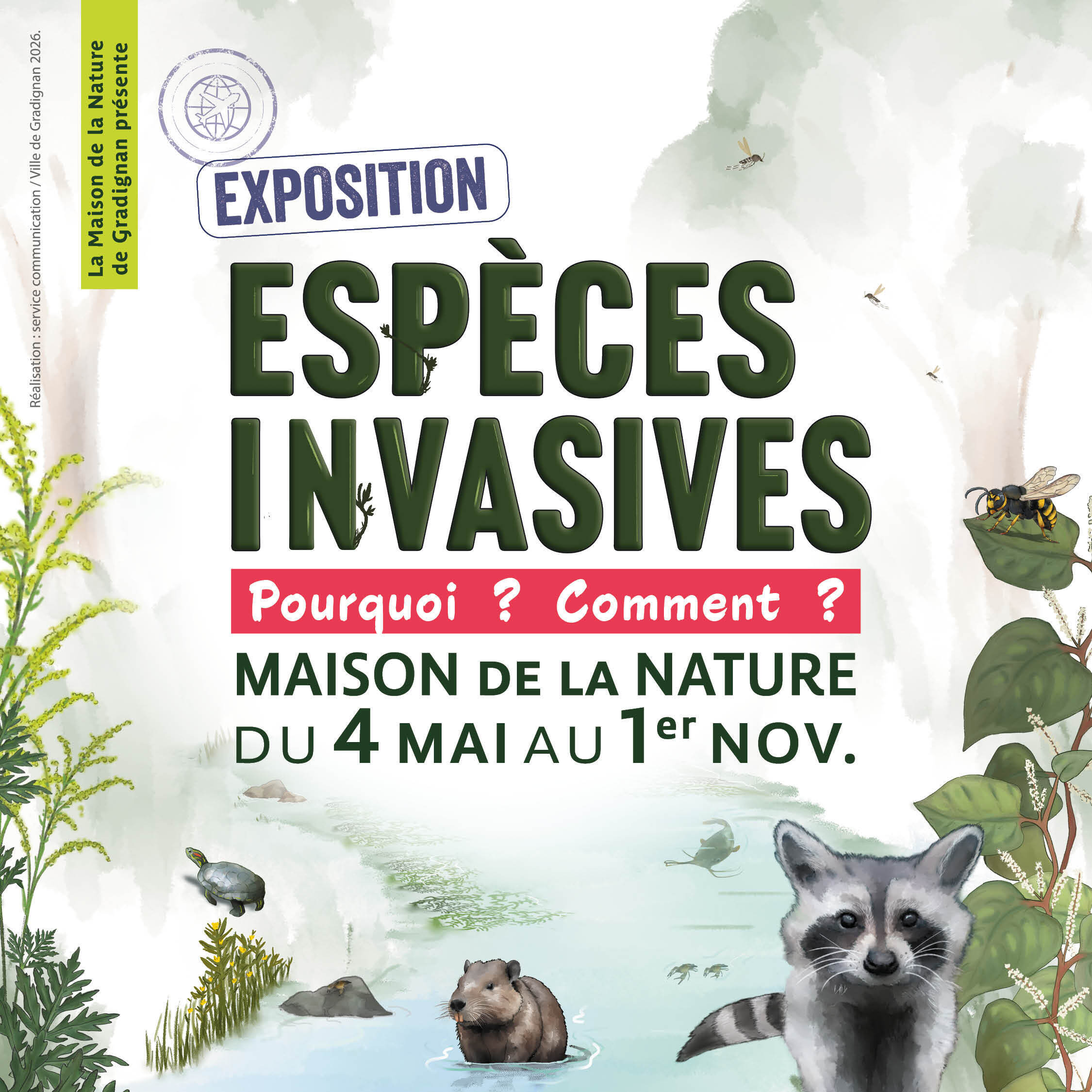 Exposition "Espèces invasives, Pourquoi ? Comment ?" à la Maison de la Nature.
