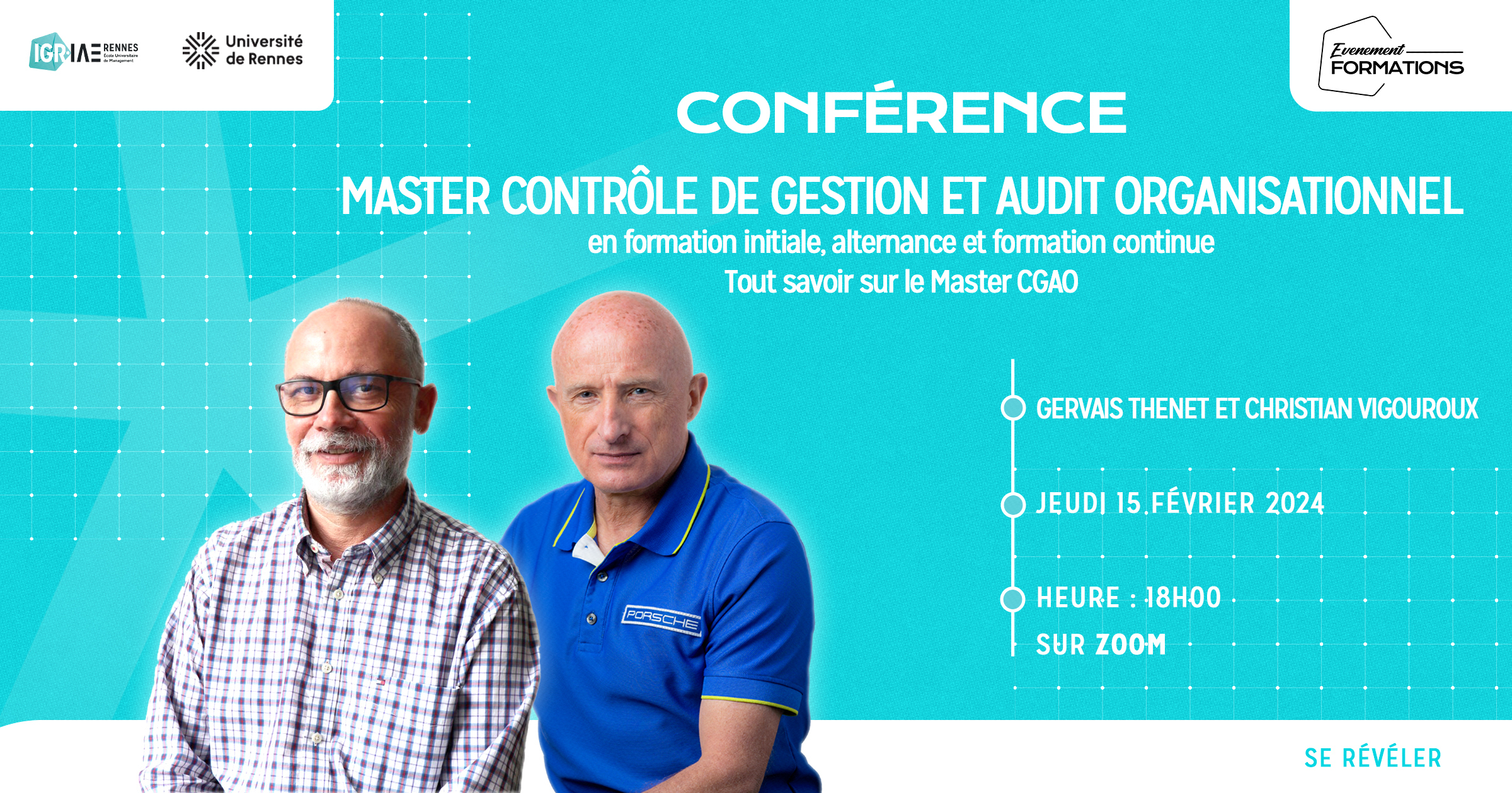 Conférence en ligne Master CGAO proposée par les responsables pédagogiques