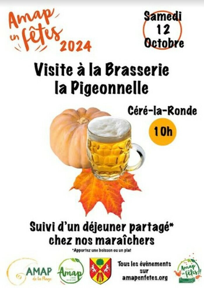 Samedi 12 octobre 2024 l'AMAP de la Plage à la Visite de la Brasserie de la Piegonnelle à Céré-la-Ronde