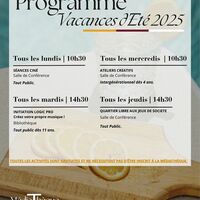 Programmation des Vacances d'Été | Médiathèque J. Tastu
