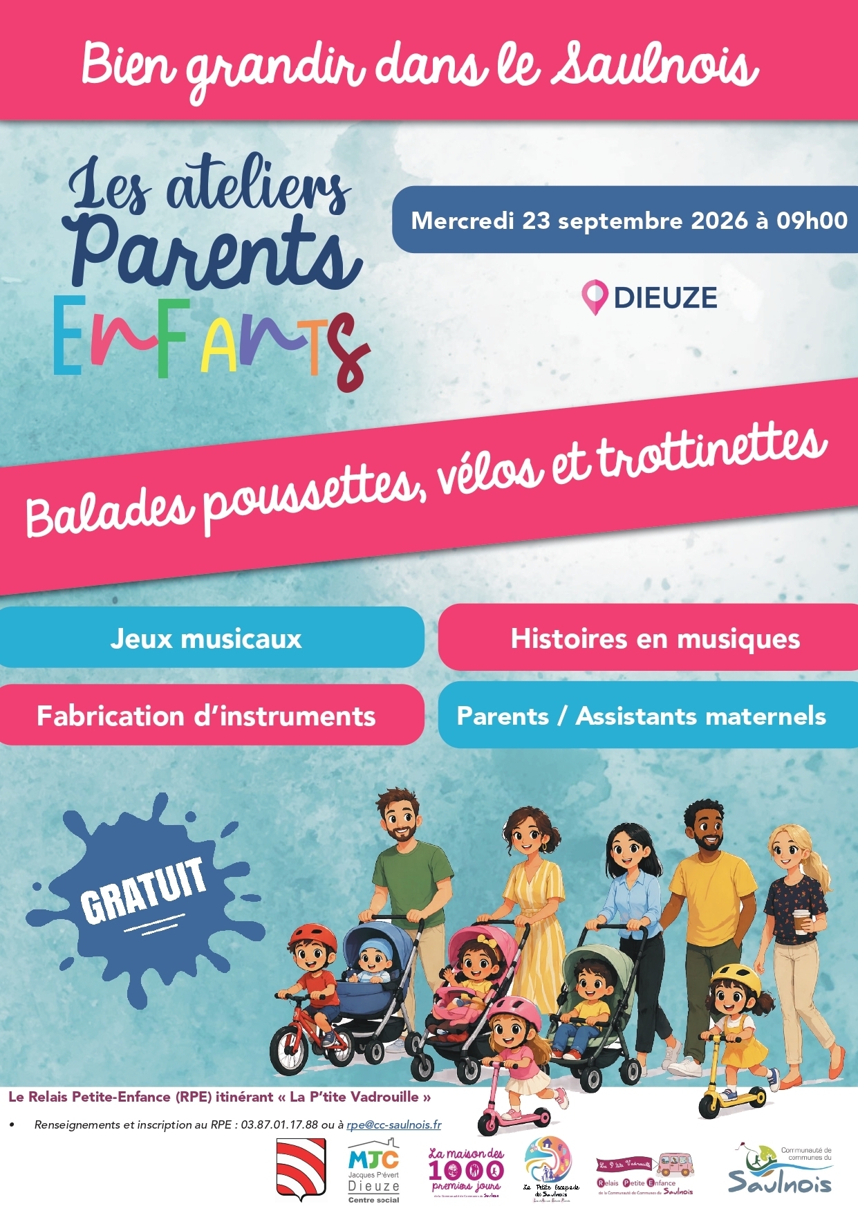 Balade poussette - Vélo - Trottinettes