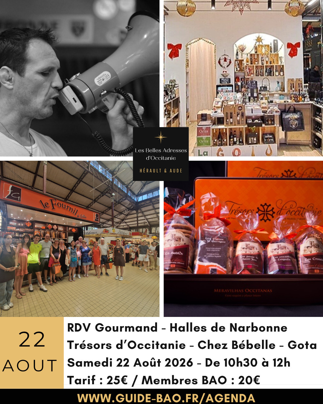 RDV Gourmand dans les Halles de Narbonne avec dégustation
