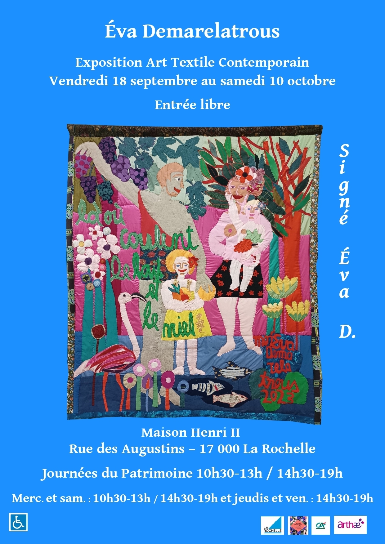 Visite commentée de l'exposition "Art textile contemporain" de Éva Demarelatrous
