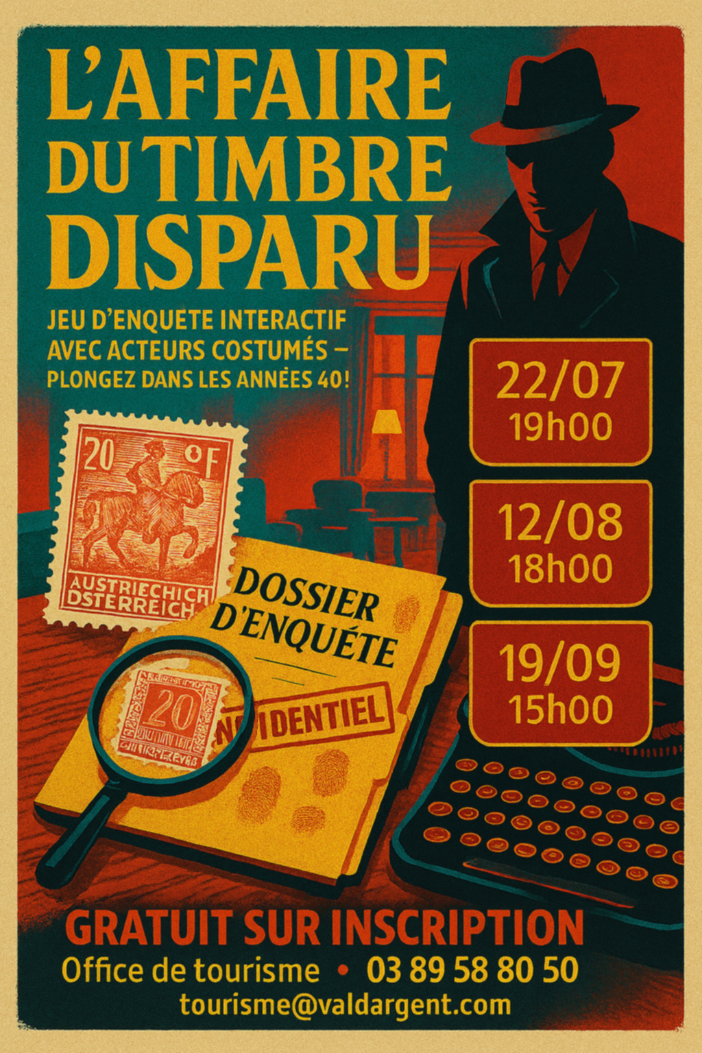 Jeu d'enquête : " l'Affaire du timbre disparu "