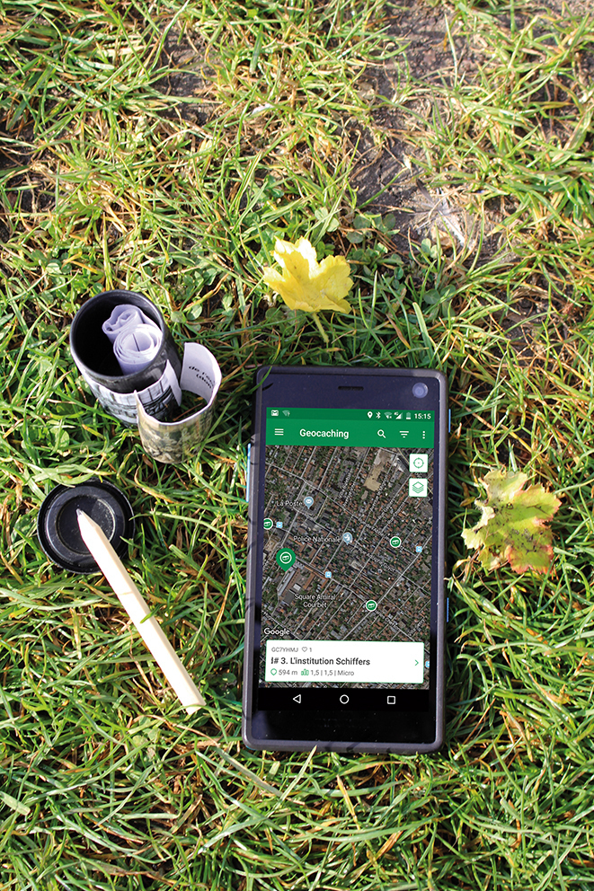Balade ludique à Bois-Colombes avec l'application Géocaching