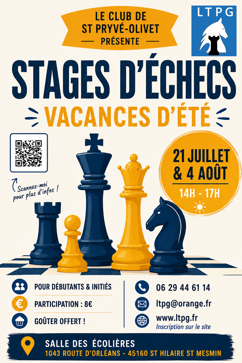 Stage d'échecs à St Hilaire