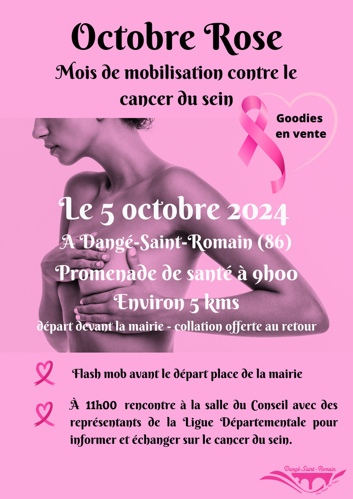 OCTOBRE ROSE - LE 05/10 - MAIRIE DE DANGE ST-ROMAIN