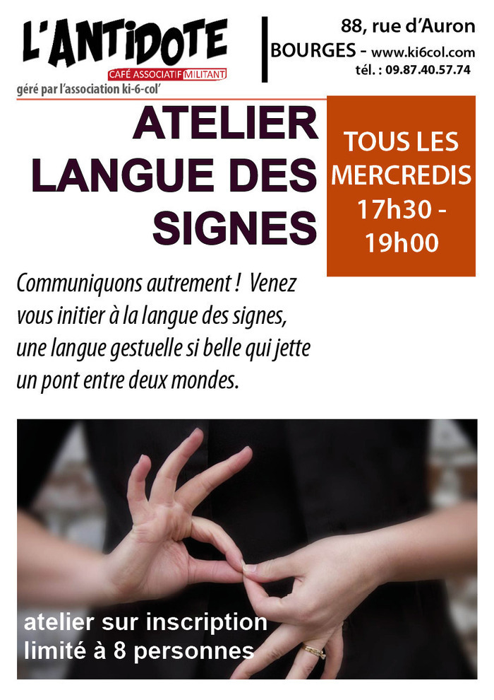 atelier de langue des signes