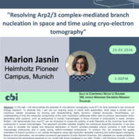 Marion Jasnin - Resolving Arp2/3 complex-mediated branch nucleation in space and time using cryo-electron tomography