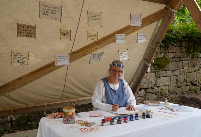 Affiche — Assistez à des démonstrations de calligraphie médiévale