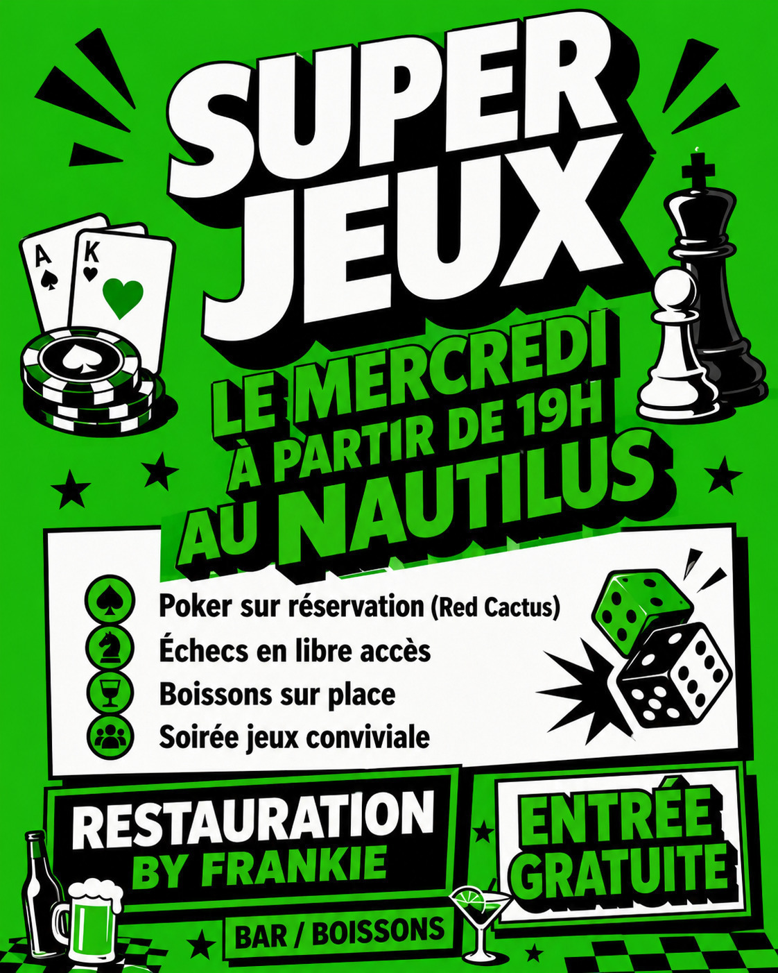 Soirée Jeux : Echec & Poker