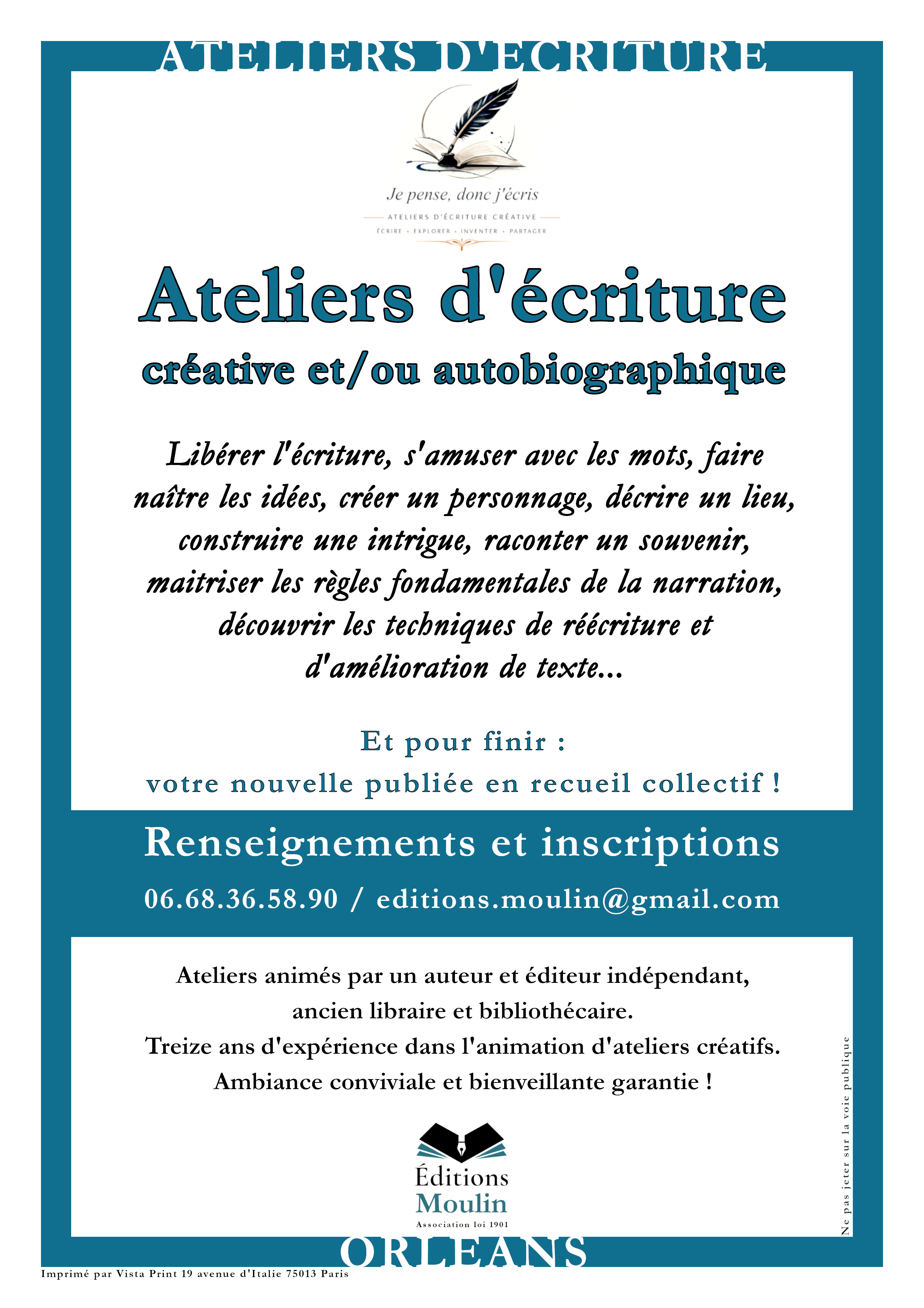 Ateliers d'écriture créative