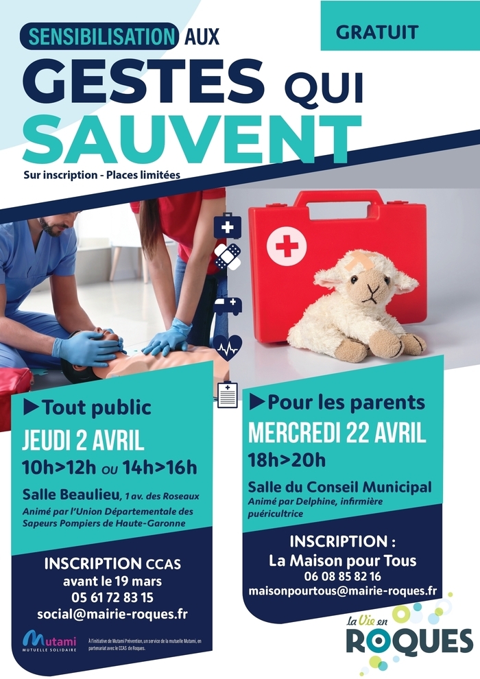 Sensibilisation aux gestes qui sauvent - pour les parents