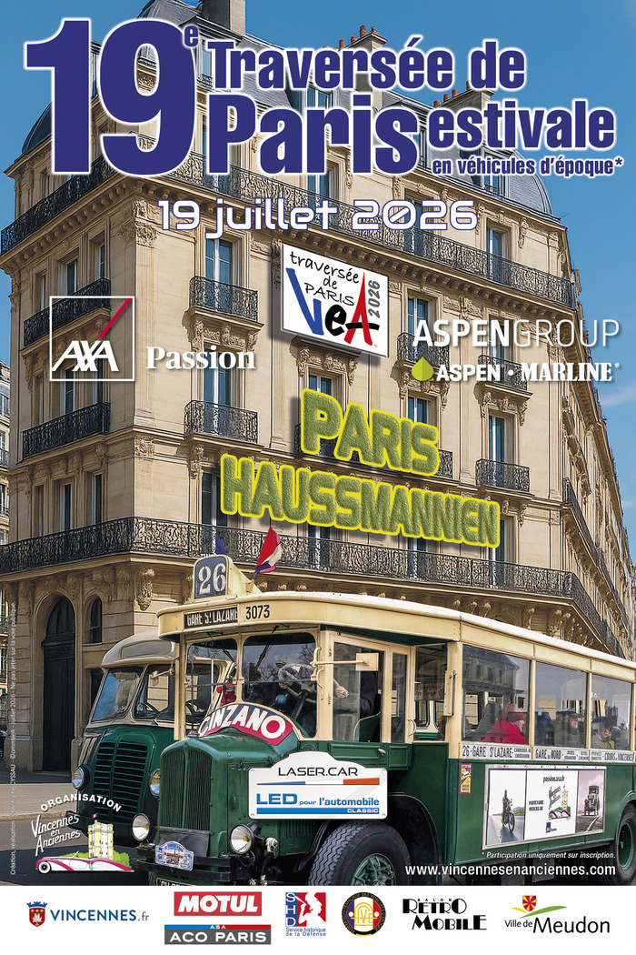 19e Traversée de Paris estivale en véhicules d'époque