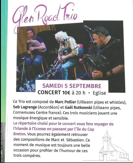 Concert avec Glen Road Trio
