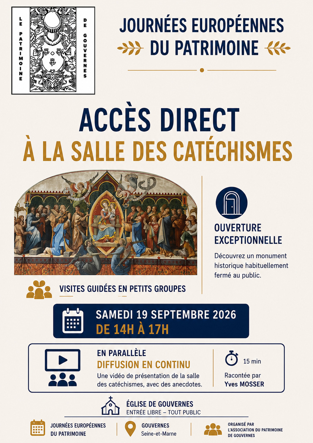 Visite exceptionnelle de la salle des catéchismes