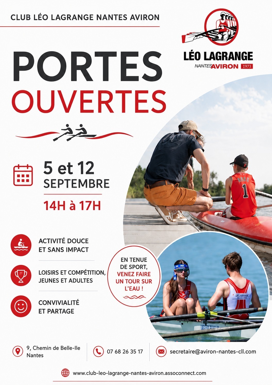 Aviron : Journées Portes Ouvertes à Léo Lagrange