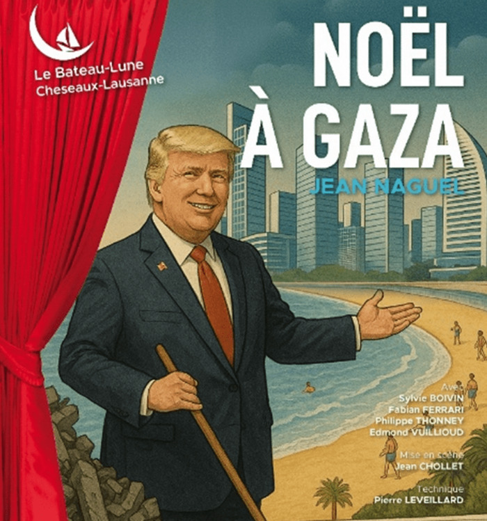 Un théâtre citoyen pour donner à réfléchir sur la situation dans la bande de Gaza. Avec Sylvie Boivin, Fabian Ferrari, Philippe Thonney,Edmond Vuillioud.