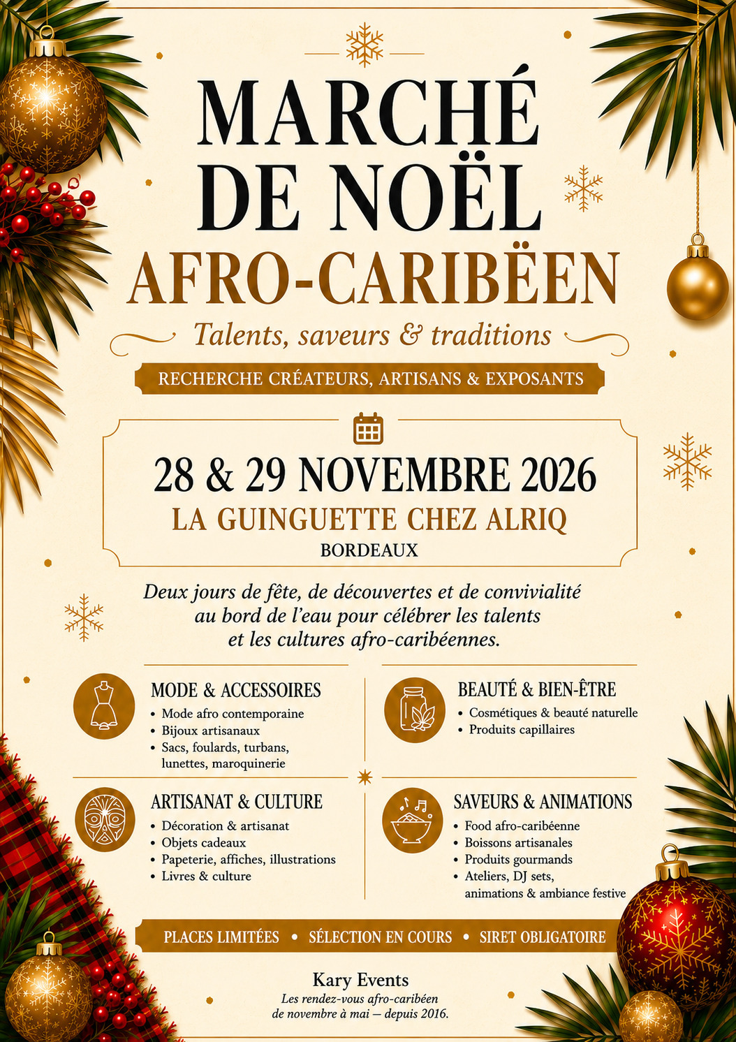 Marché de Noël Afro-Caribéen Édition Guinguette