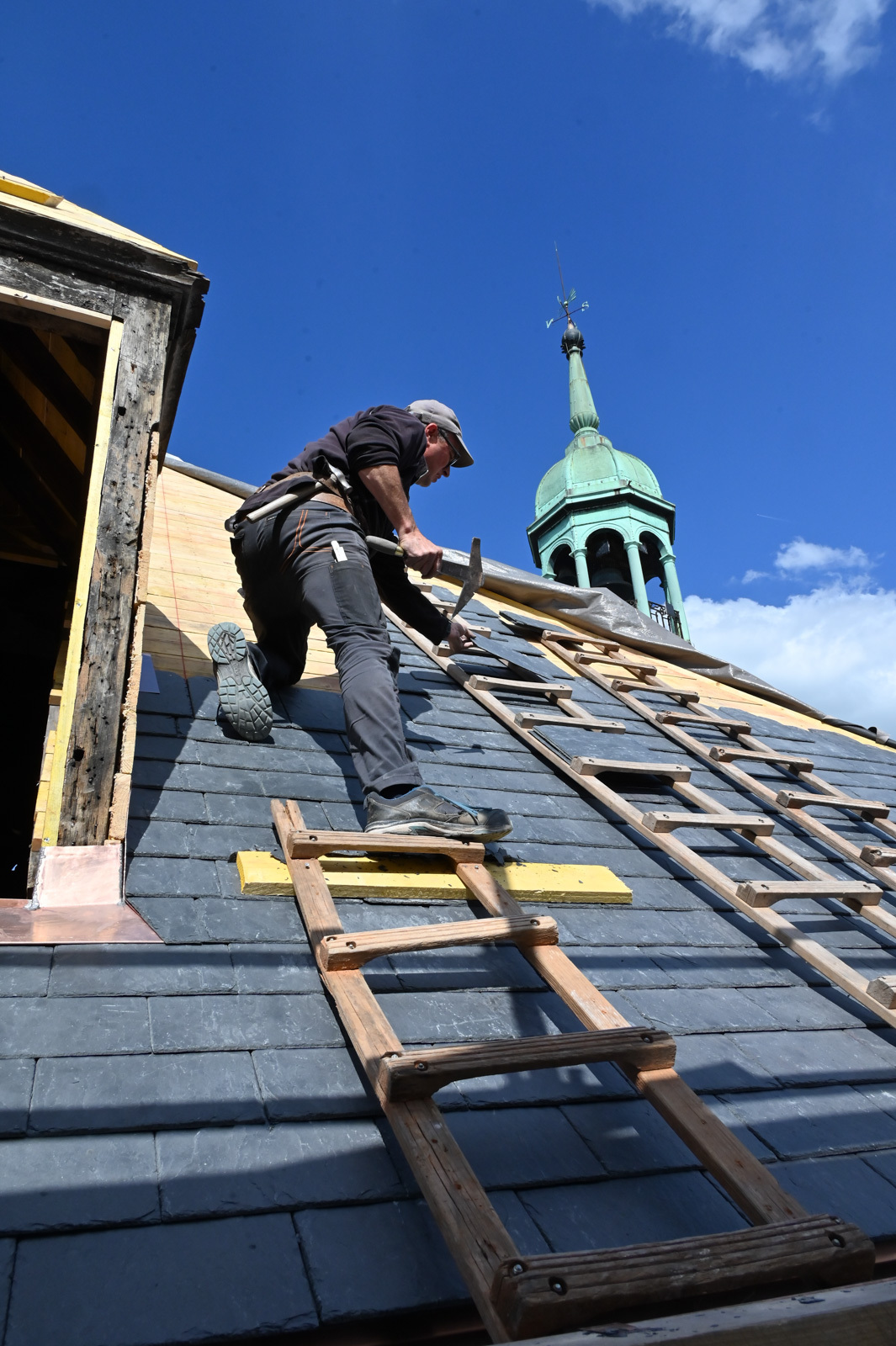 Visite du chantier de l'hôtel de ville