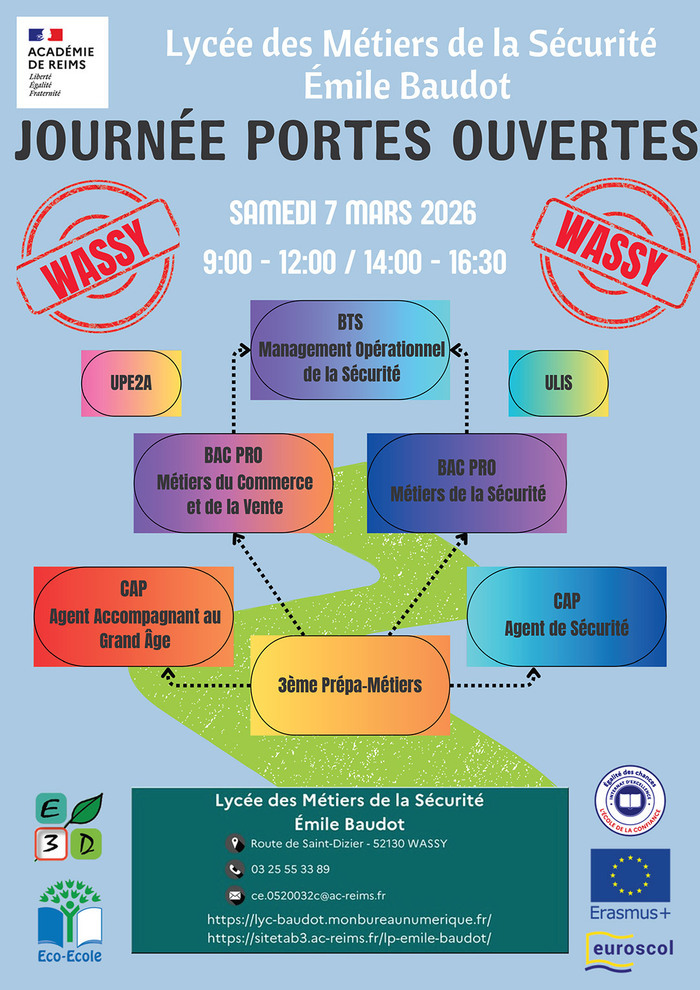 Journée Portes Ouvertes – Lycée des Métiers de la Sécurité Émile Baudot