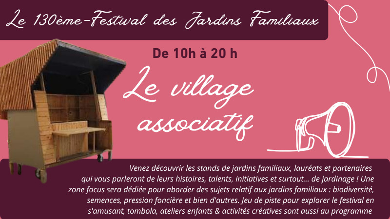 130e Festival des Jardins familiaux - Le village associatif