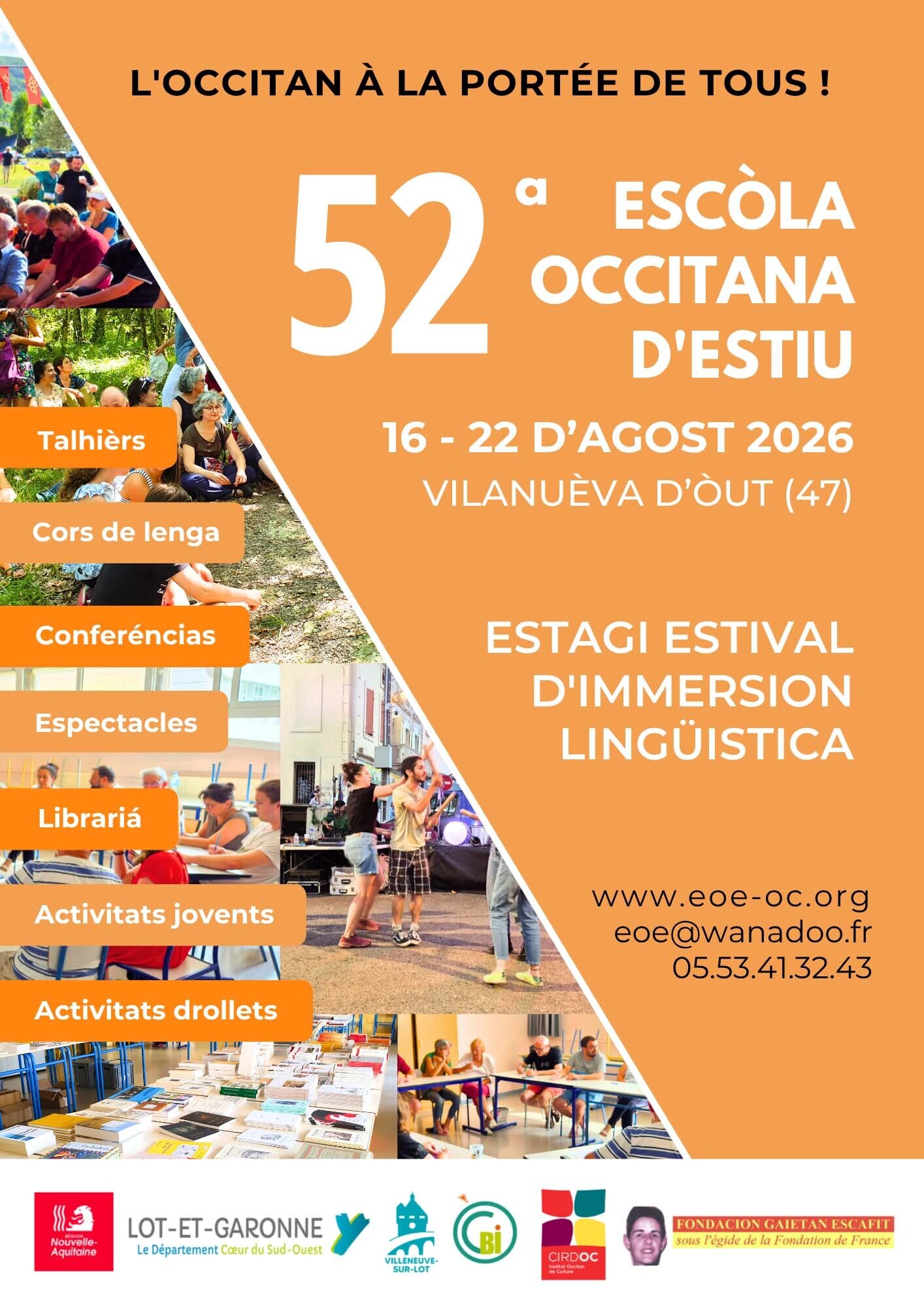 Retrouvez le CIRDOC - Institut occitan de cultura à la 52e Escòla occitana d'estiu