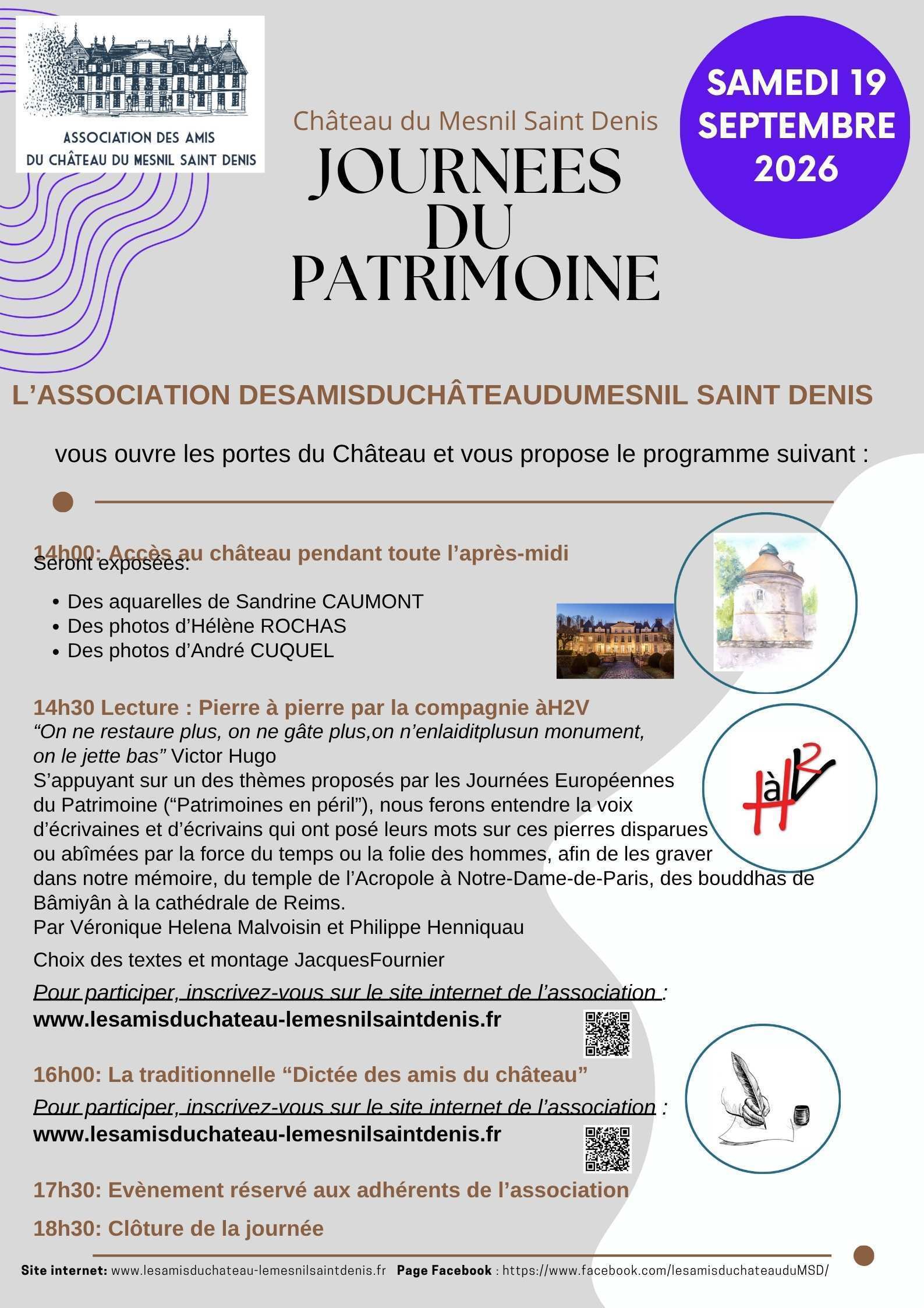 Expositions au Château du Mesnil Saint Denis