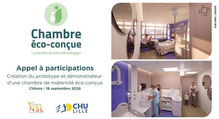 Le CHU de Lille et Clubster NSL lancent un appel à participation pour créer le prototype d’une chambre de maternité éco-conçue.