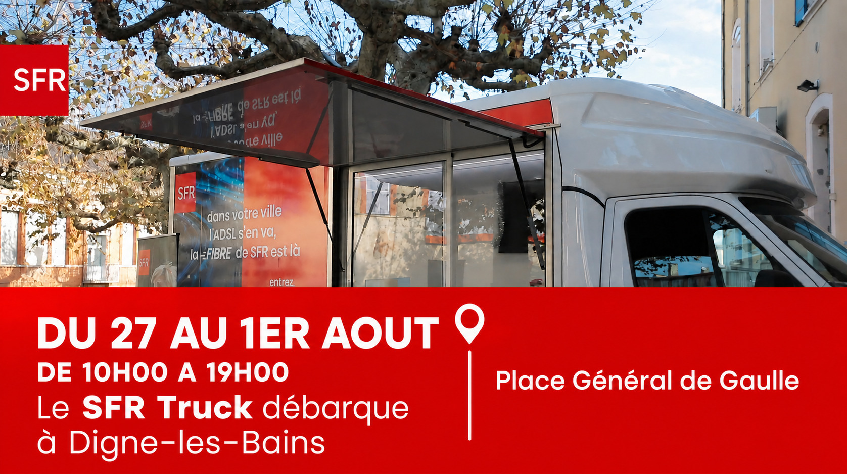 Camion SFR à Digne-les-Bains