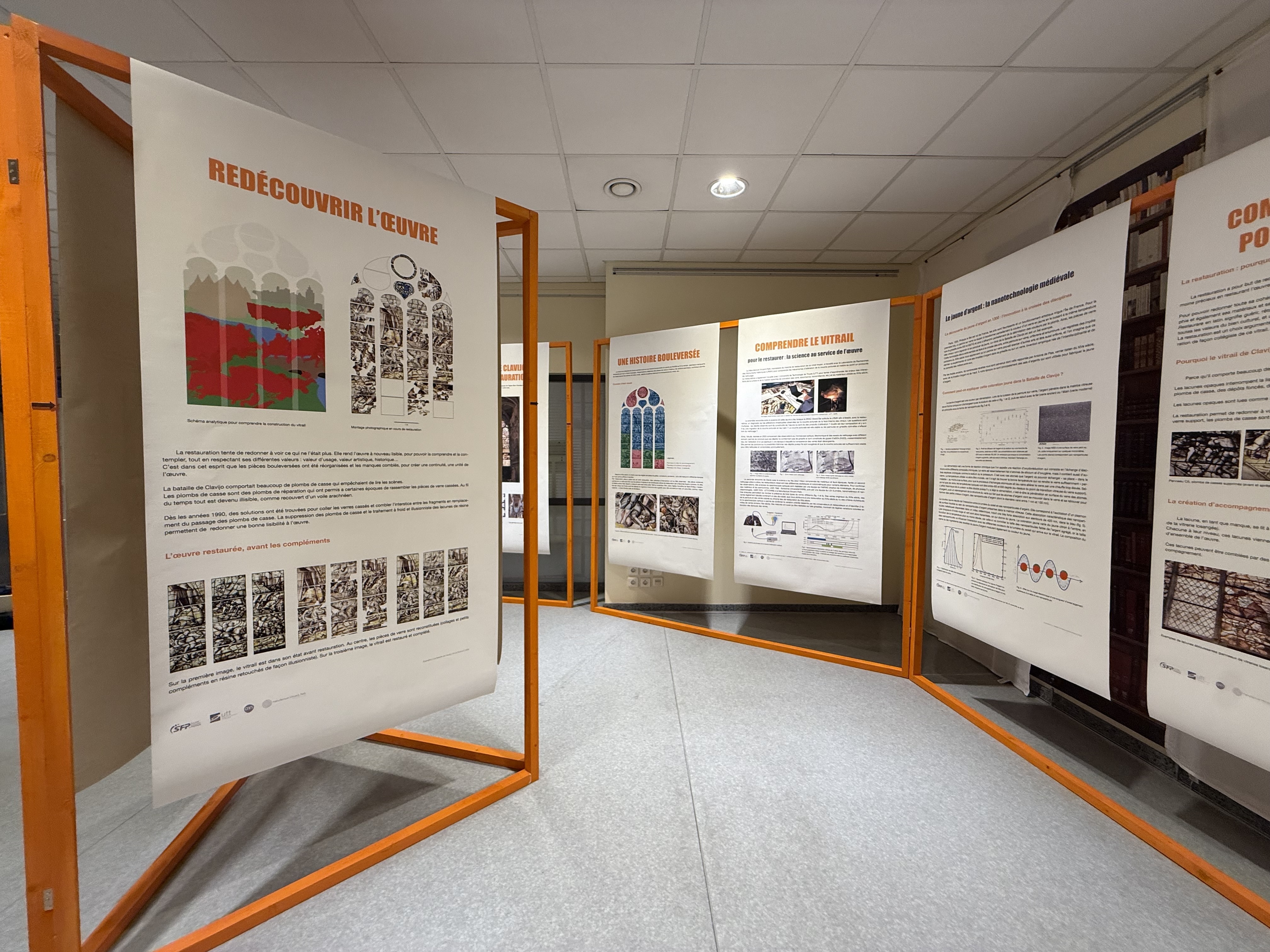 Venez voir une exposition sur la restauration des vitraux et des sculptures
