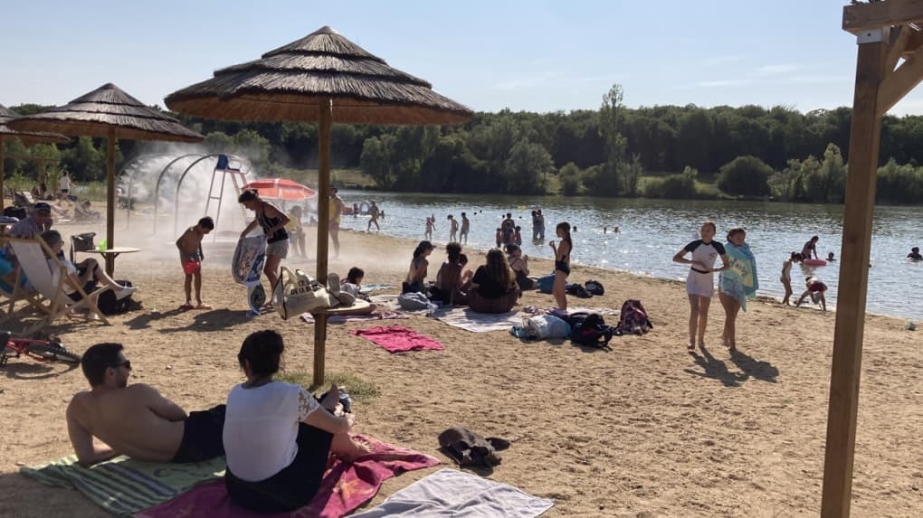 Baignade au lac de la forêt