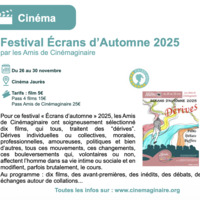 Festival Écrans d’Automne 2025 par les Amis de Cinémaginaire