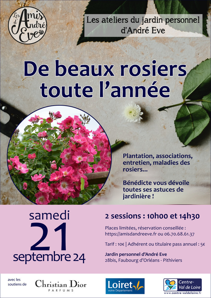 Au coeur du jardin personnel d'André Eve, Bénédicte notre jardinière vous dévoile toutes ses astuces de plantation et d'entretien pour vos rosiers.