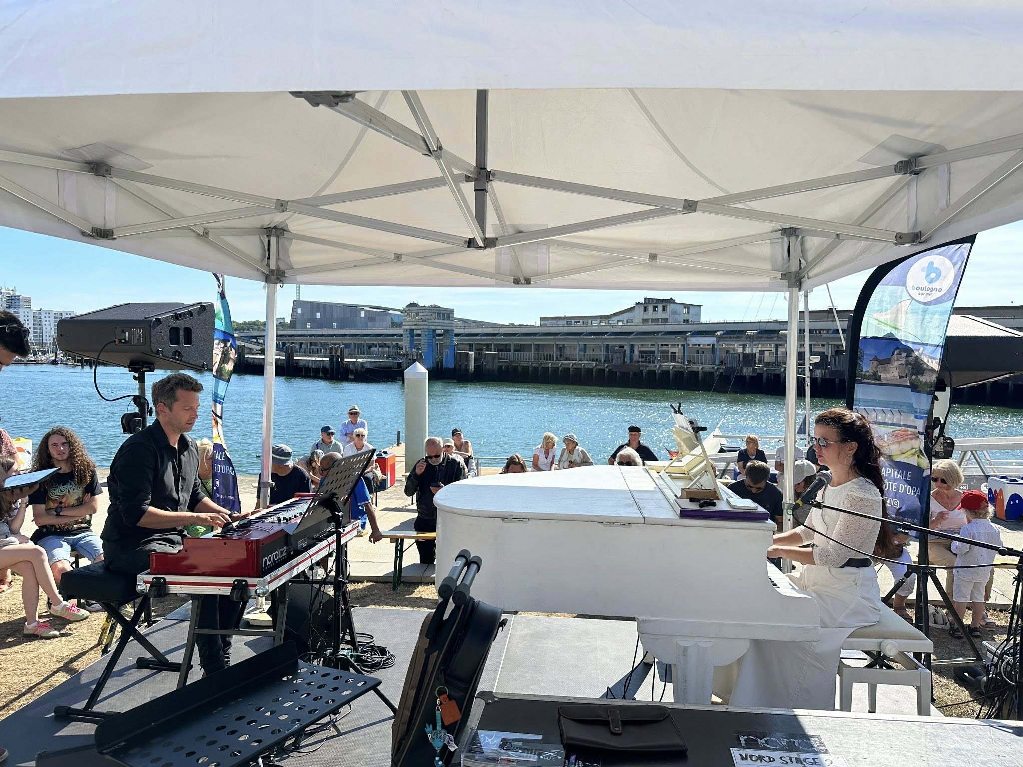 Pianos on the docks